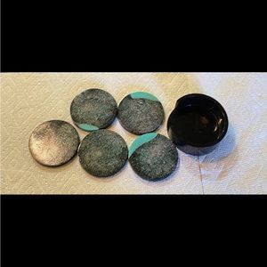 Two different sided epoxy homemade coasters made with paint